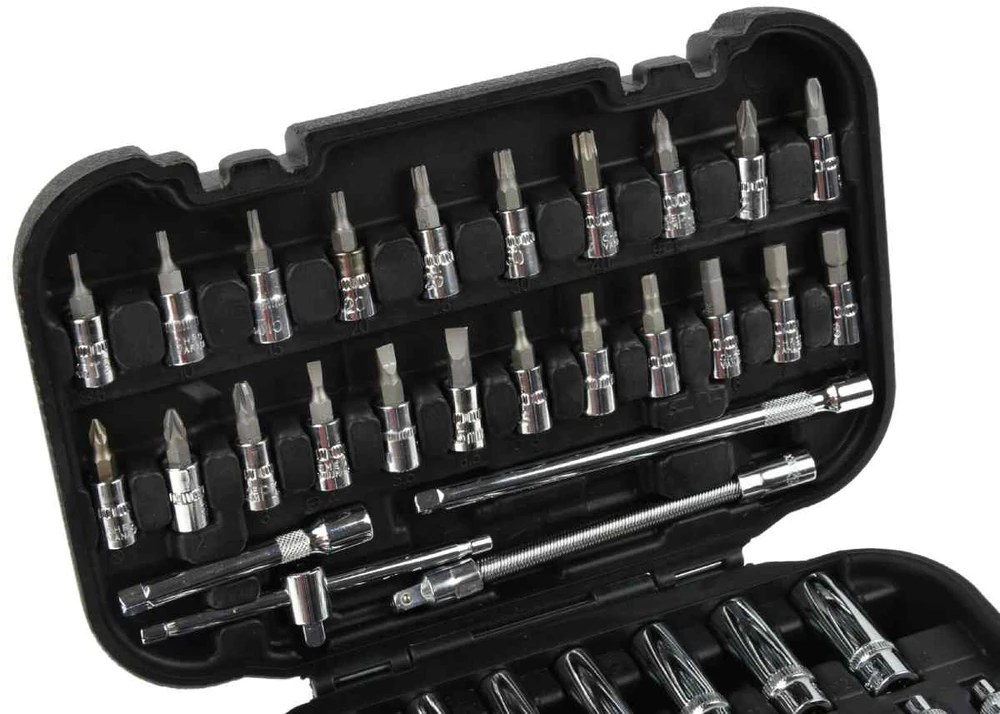 Galvu komplekts Geko 1/4 colio, 4-14 mm, 56 vnt. lagaminėlyje
