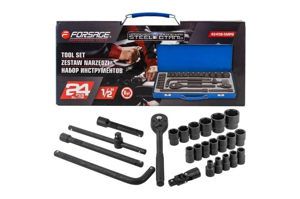 Grąžtas Galviņu komplekts Rockforce 4245B-5MPB, 1/2"