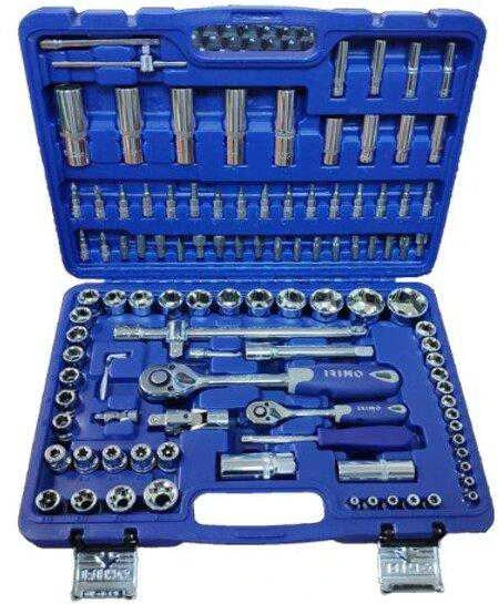 Grąžtas Galvučių 4-32mm ir priedų rinkinys 1/4" ir 1/2" 93 vnt Irimo