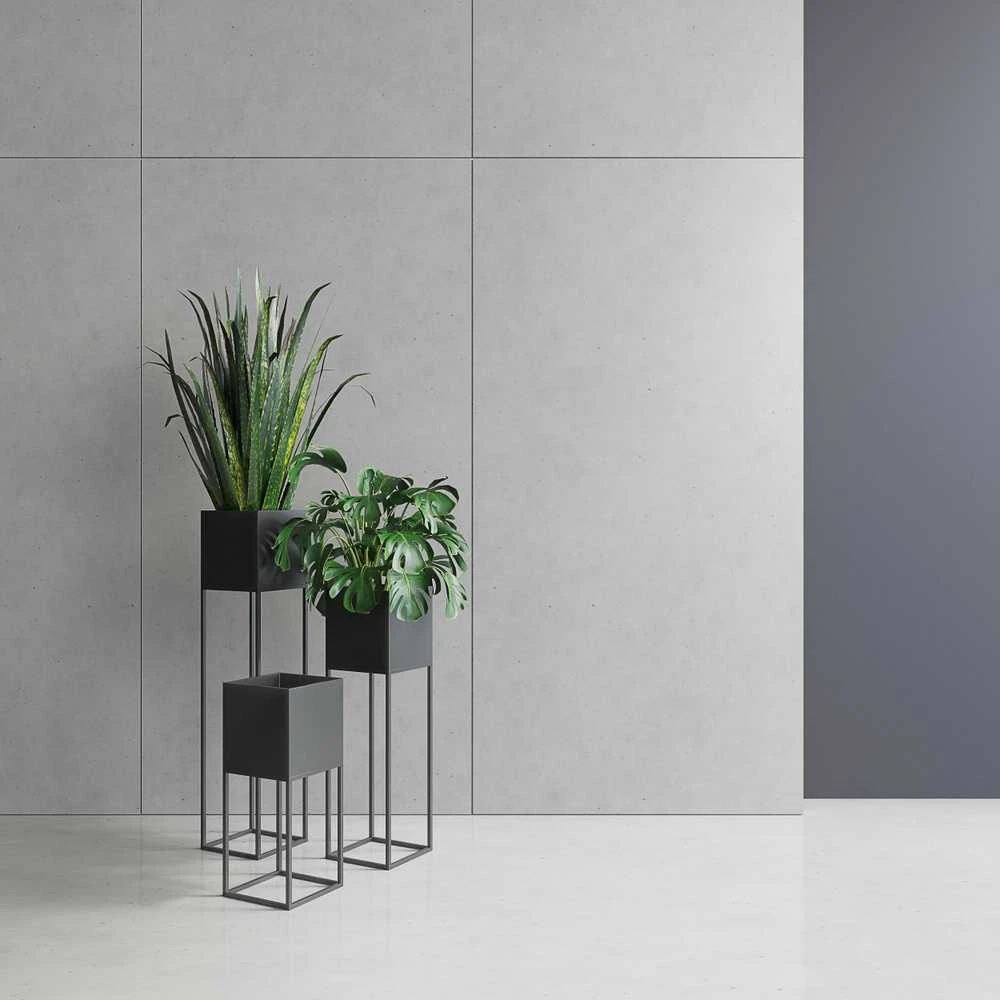 Garden Center Jūsų palėpės dizaino vazonas LORIENT M Juodas 19X19X67