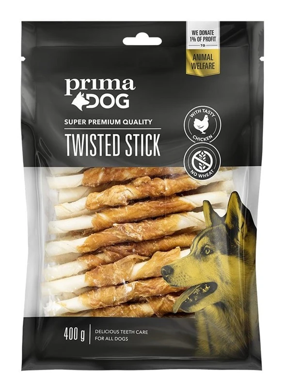 Skanėstas šunims Prima Twisted Stick 35-850. 0.4kg