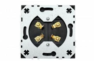 Speaker connection socket LIREGUS MODERN. 2-gang. beige
