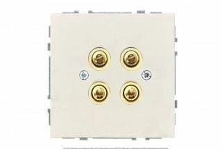 Speaker connection socket LIREGUS MODERN. 2-gang. beige