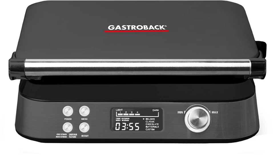 Vaflinė Gastroback Gastroback Advanced Control Juodas Edition 2 gof. 1600 W Nerūdijantis plienas
