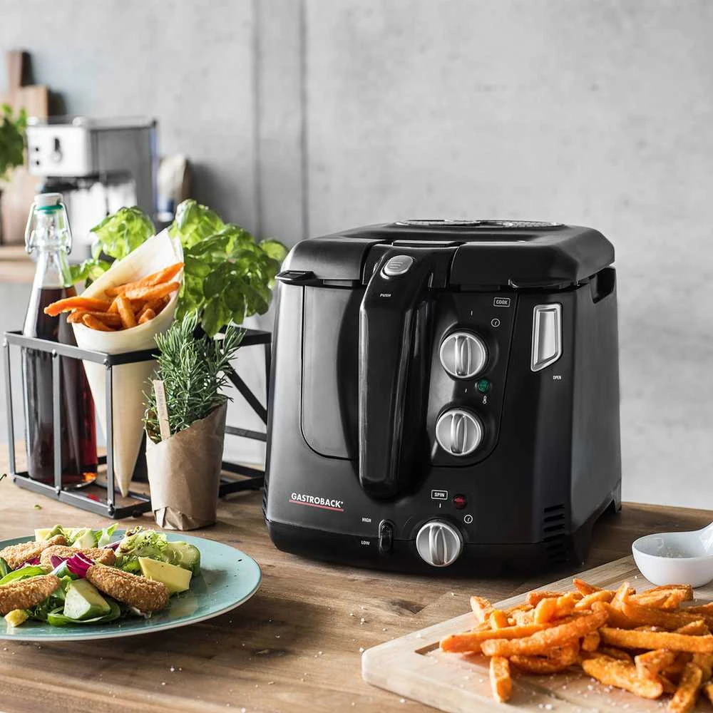 Gruzdintuvė Gastroback Vita-Spin Fryer, 2000 W, 2.5 l, juoda