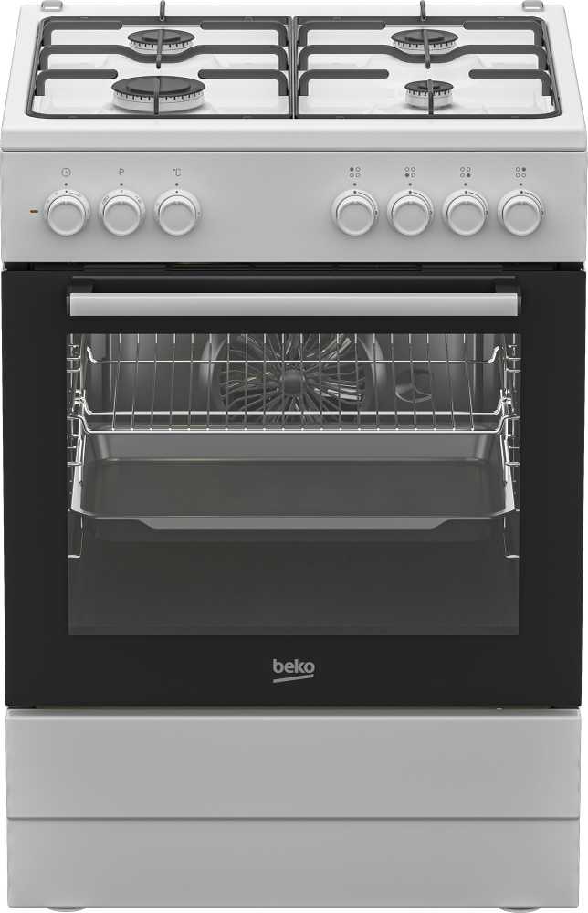 Viryklė Gas stove with electric orkaitė Beko FBE62120SWD