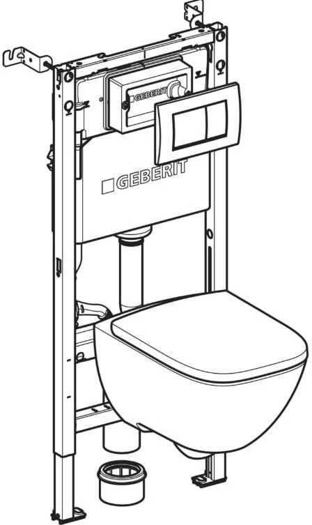 Geberit Rinkinys potinkinis Cersanit WC Set DELTA 112CM Frame+Plate Chrom