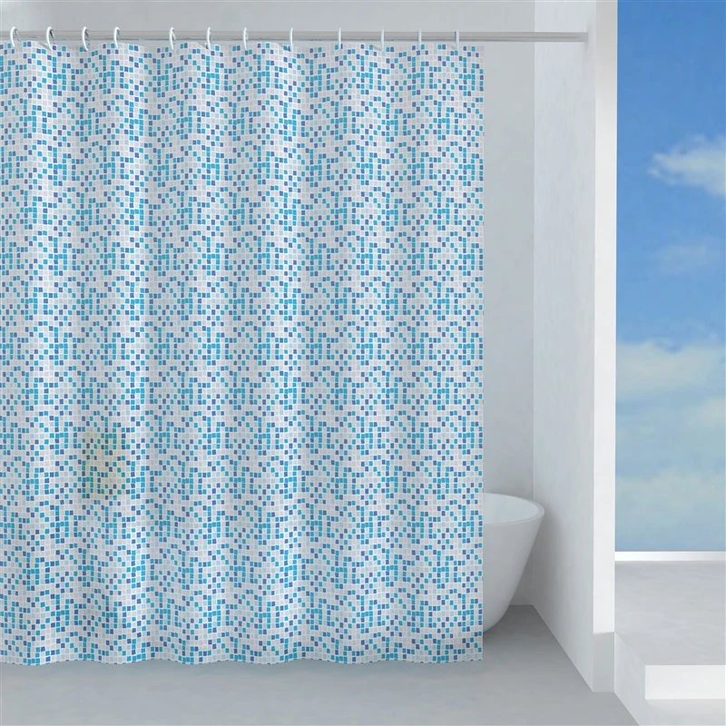 Dušas aizkars Gedy Pool TVI13321830, zila krās./balta krās., 200 cm x 180 cm