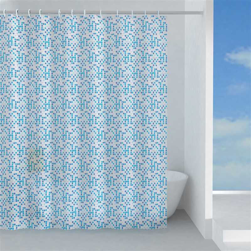 Dušas aizkars Gedy Pool TVI13321830, zila krās./balta krās., 200 cm x 180 cm