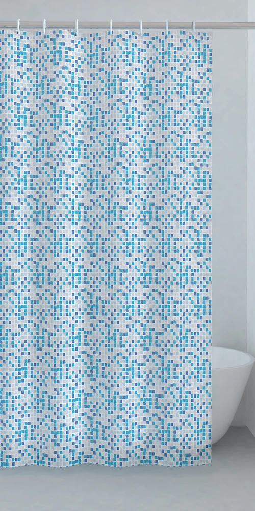 Dušas aizkars Gedy Pool TVI13321830, zila krās./balta krās., 200 cm x 180 cm