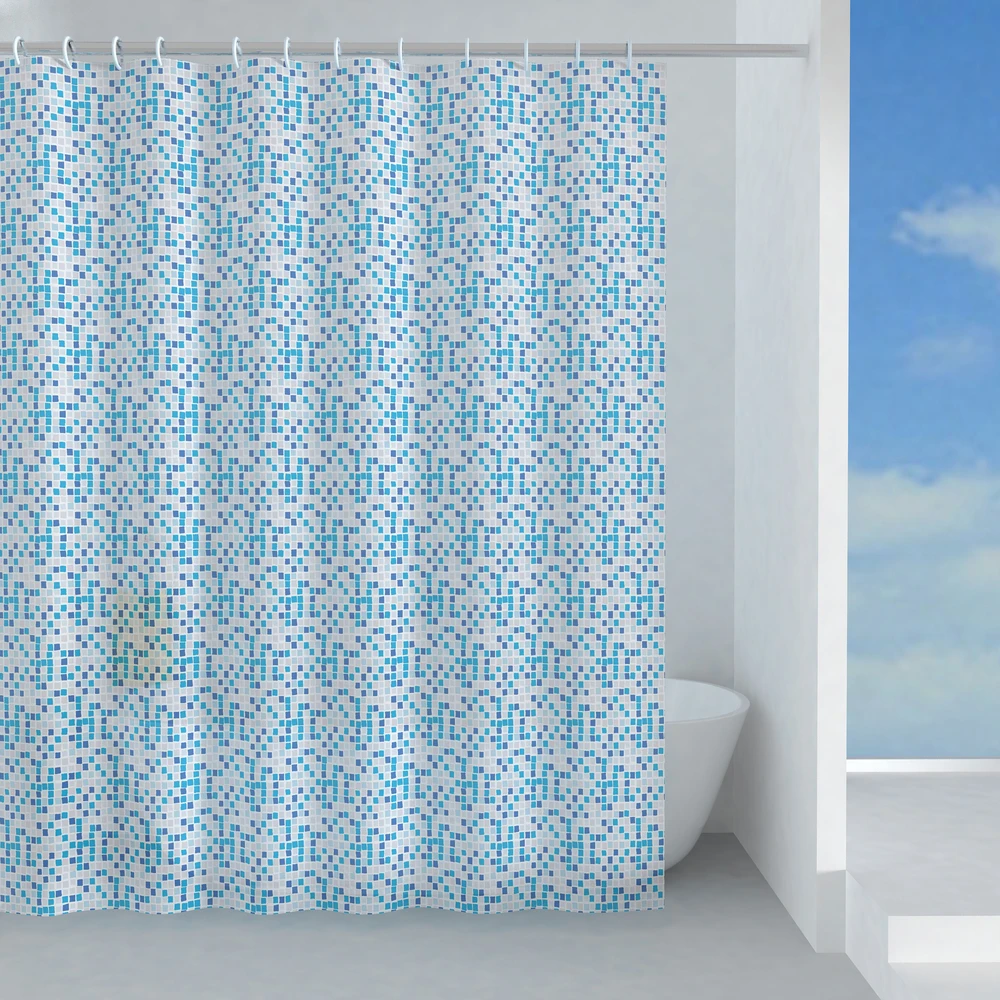 Dušas aizkars Gedy Pool TVI13321830, zila krās./balta krās., 200 cm x 180 cm