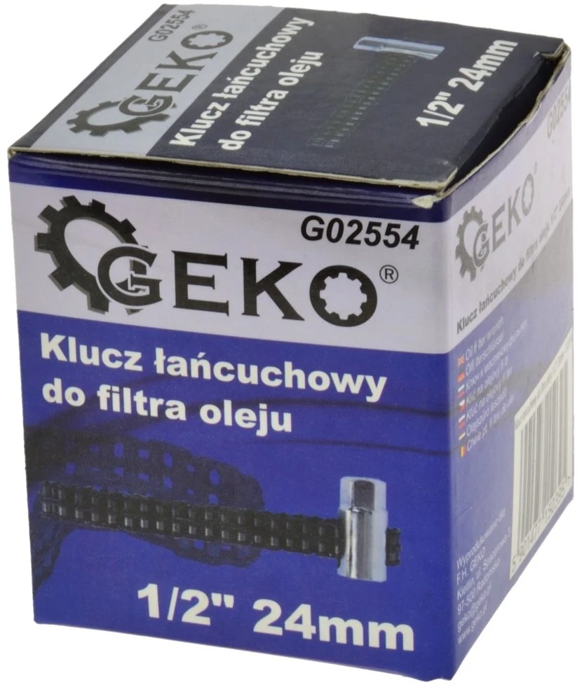 Geko Alyvos filtro raktas su dviguba grandine iki 130mm