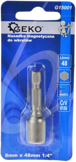 Geko Antgalis 1/4" magnetinis 8mm