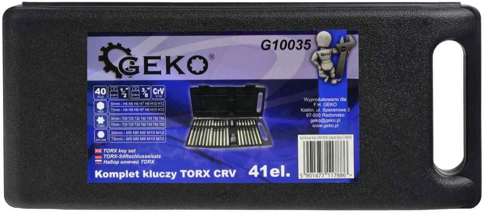 Geko Antgalių komplektas 10mm 40 vnt. XZN/TX/Šešiakampis
