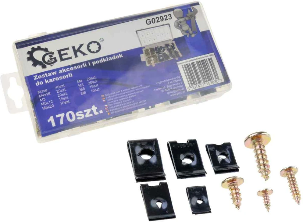 Geko Automobilio apdailos tvirtinimo detalės 170 vnt.