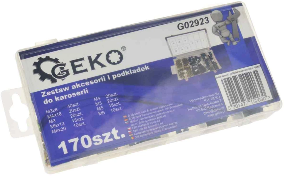 Geko Automobilio apdailos tvirtinimo detalės 170 vnt.