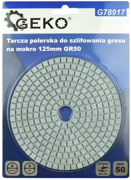 Geko Deimantinis diskas drėgnam poliravimui 125 mm (50 grūdėtumo)