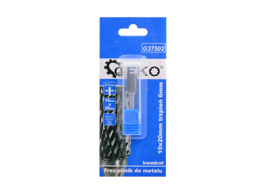 Geko Freza metalui Kieto Lydinio Cilindrinė 10x20mm Kotas 6mm