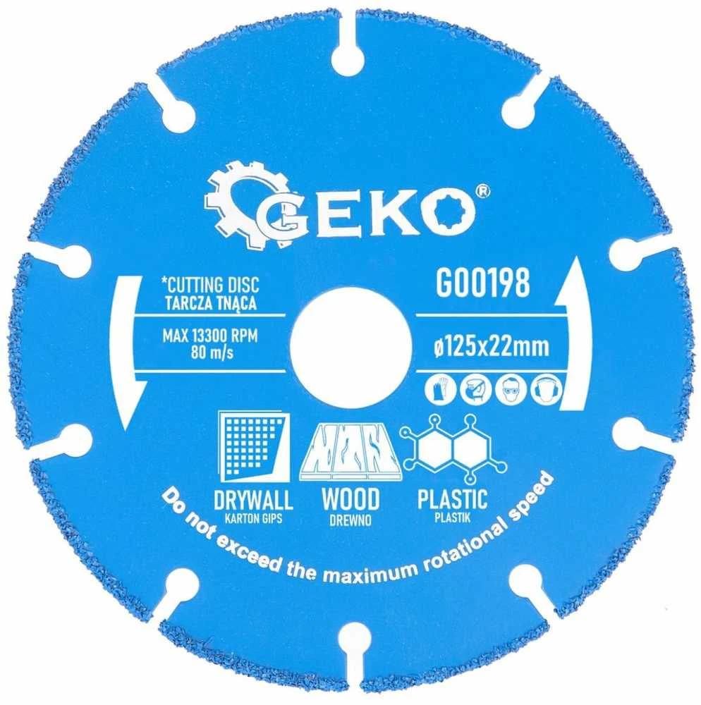 Geko pjovimo diskas medienai, plastikui, gipso kartono plokštėms 125x22,2 mm (10/100)