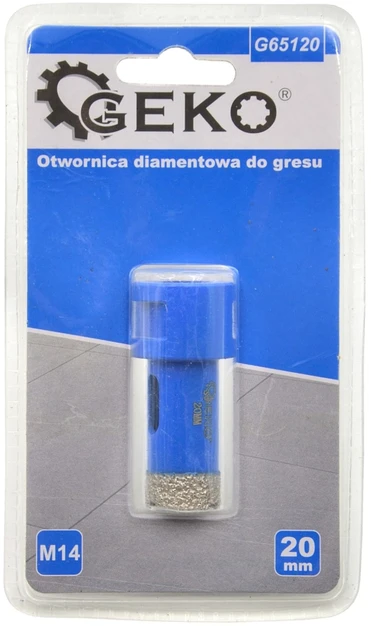 Geko Karūninis grąžtas plytelėms M14 20 mm Plienas