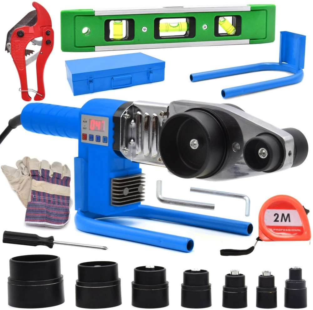 Geko Lituoklis plastikiniams vamzdžiams 16-63 mm LCD 1,5 kW