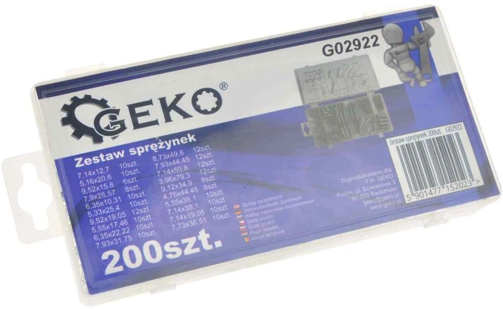 Geko Automobilių tvirtinimo detalių komplektas 200 vnt.