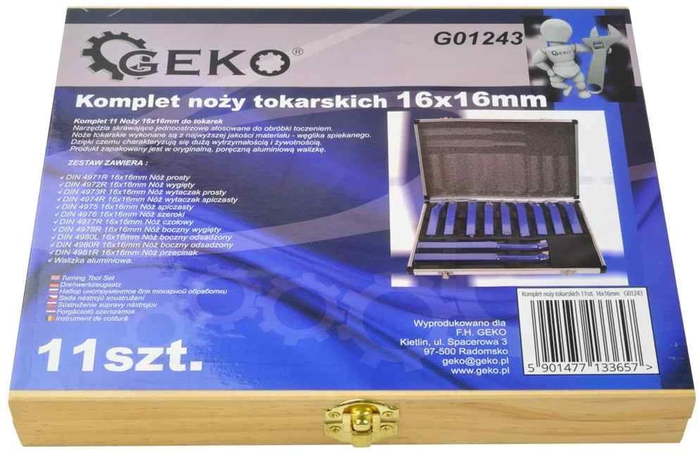 Geko Tekinimo įrankių komplektas 11 vnt 16x16mm