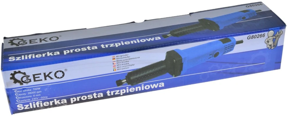 Geko Tiesus šlifuoklis 6 mm 230 V 700 W 26000 aps./min.