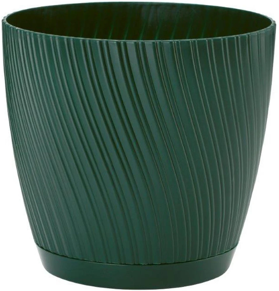 Form-Plastic Doniczka okrągła MIKA 4550-075, Kolor Leśny mech, Form-Plastik, Wymiary 14.8x13.7 cm