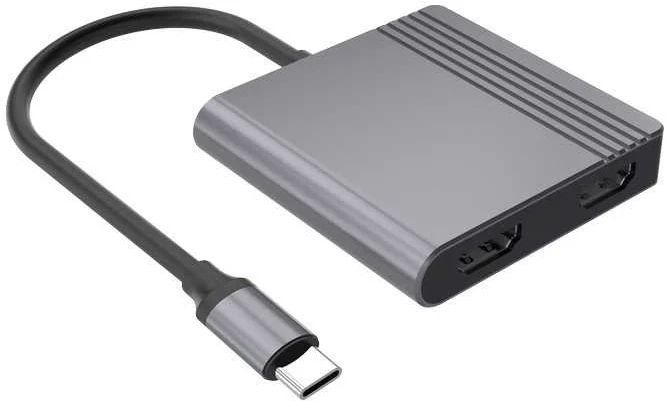 Gembird A-CM-COMBO3-04 sąsajos šakotuvas USB Type-C 5000 Mbit/s Pilkas