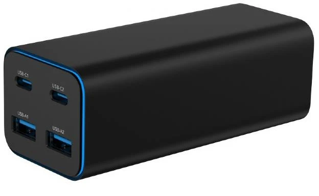 Gembird GaN 4x USB maitinimo šaltinis 100W, juodas