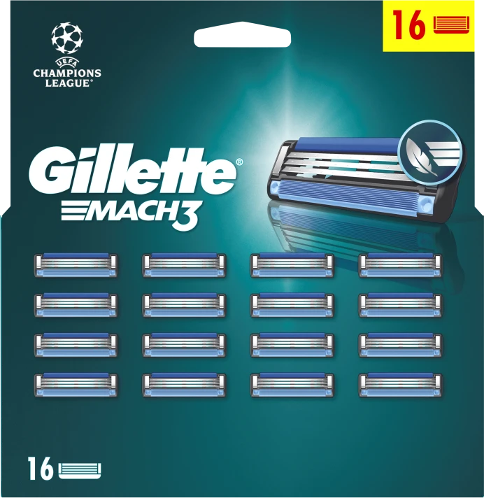 Gillette Mach3 Skustuvo Vyrams Galvutės 16 vnt
