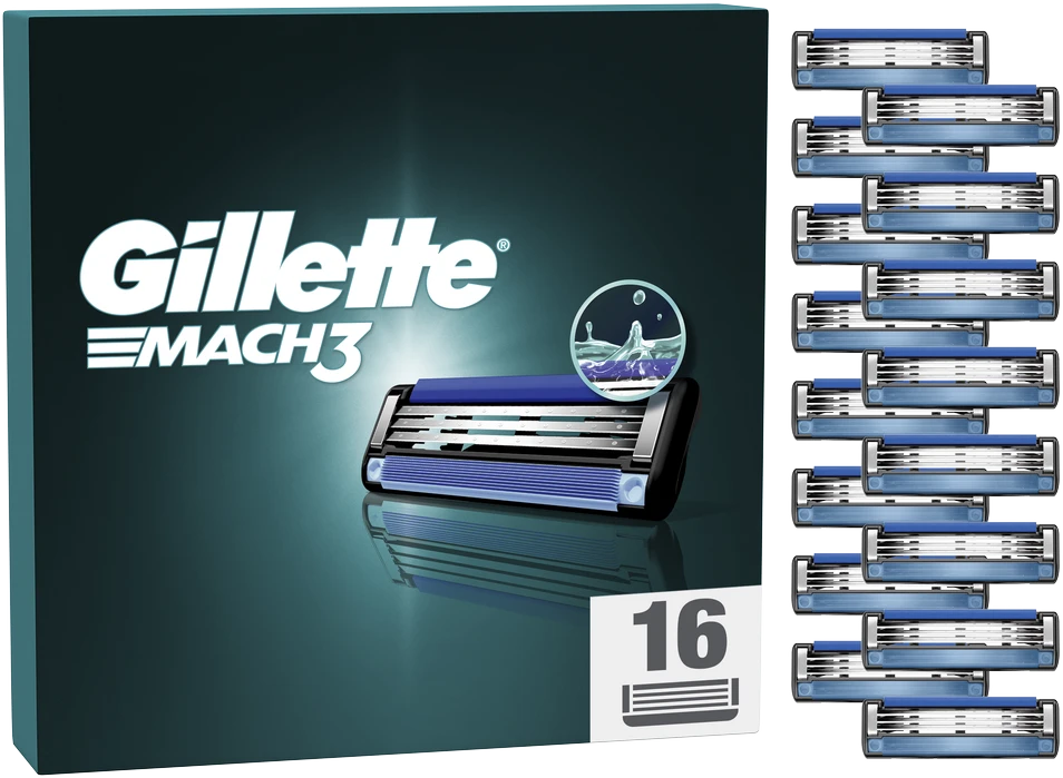 Gillette Mach3 Skustuvo Vyrams Galvutės 16 vnt