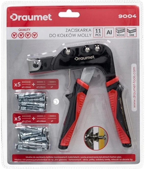 Gipskartonio įvarų replės specialios paskirties Draumet 9004, 150 mm