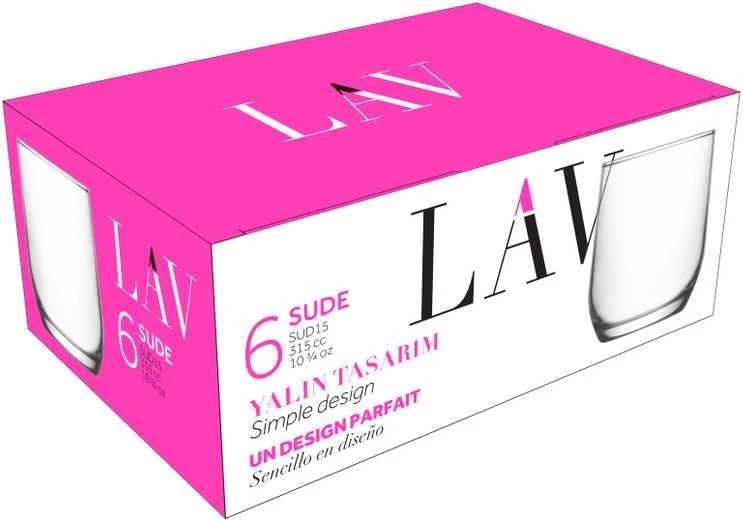 LAV Stiklinės gėrimams 315 ml 6 vnt.