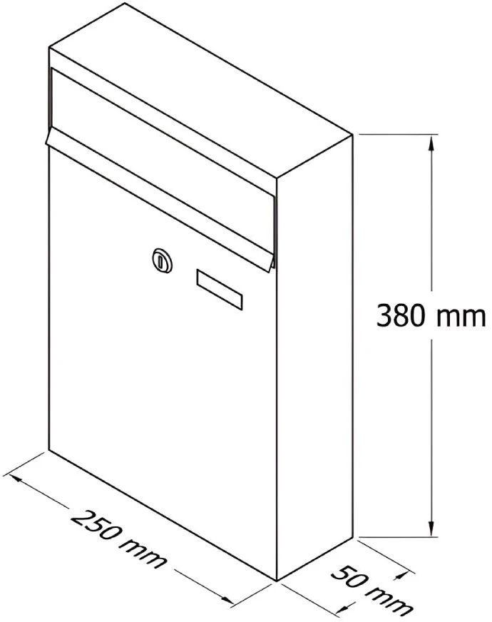 Glori Ir Ko Pašto dėžutė 380x250x50mm žalia