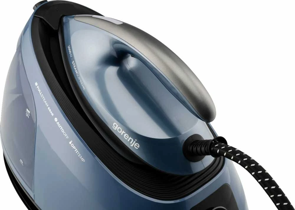 „Gorenje“ garų generatorius | SGD3000BBK | 3000 W | 8 barai | 1,5 l | Automatinis išsijungimas | Vertikalaus garinimo funkcija | Kalkių šalinimo funkcija | Mėlyna/Juodas