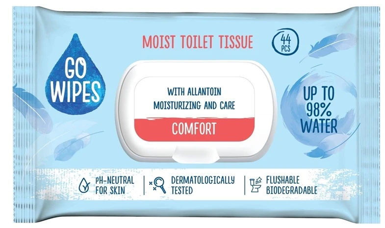 WC servetėlės GOWIPES COMFORT 44VNT