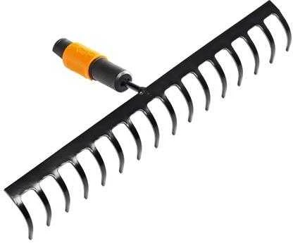 Grėblys universalus Fiskars Quikfit 135512/1000654, be koto, 400 mm, juoda sp./oranžinė sp.