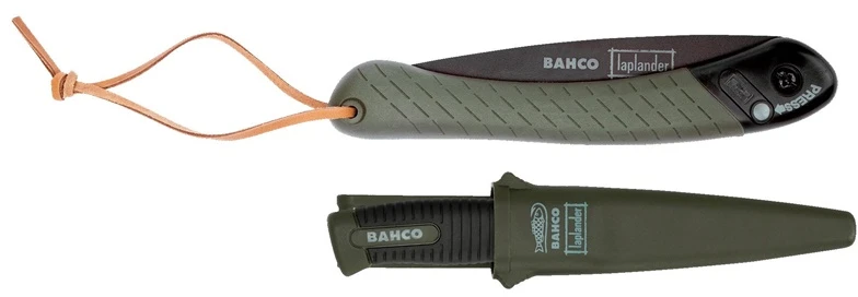 Bahco Sulankstomas universalus pjūklo ir peilio rinkinys. LAPLANDER. Žaliai ir sausai medienai. 190mm ilgio geležtė.