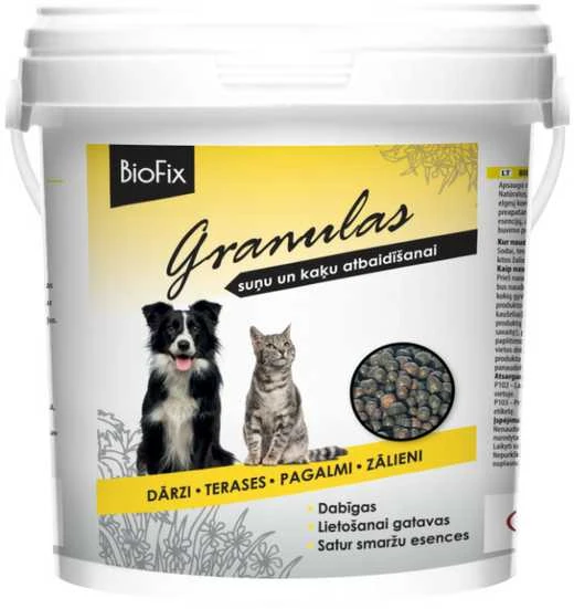 BIOFIX PET STOP granulės nuo kačių ir šunų, 1L