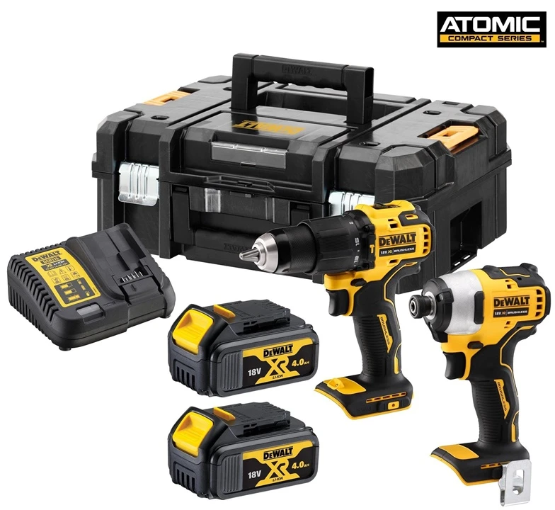Grąžtas Akumuliatorinių įrankių komplektas DeWALT DCK2062M2T 18V 2x4.0Ah