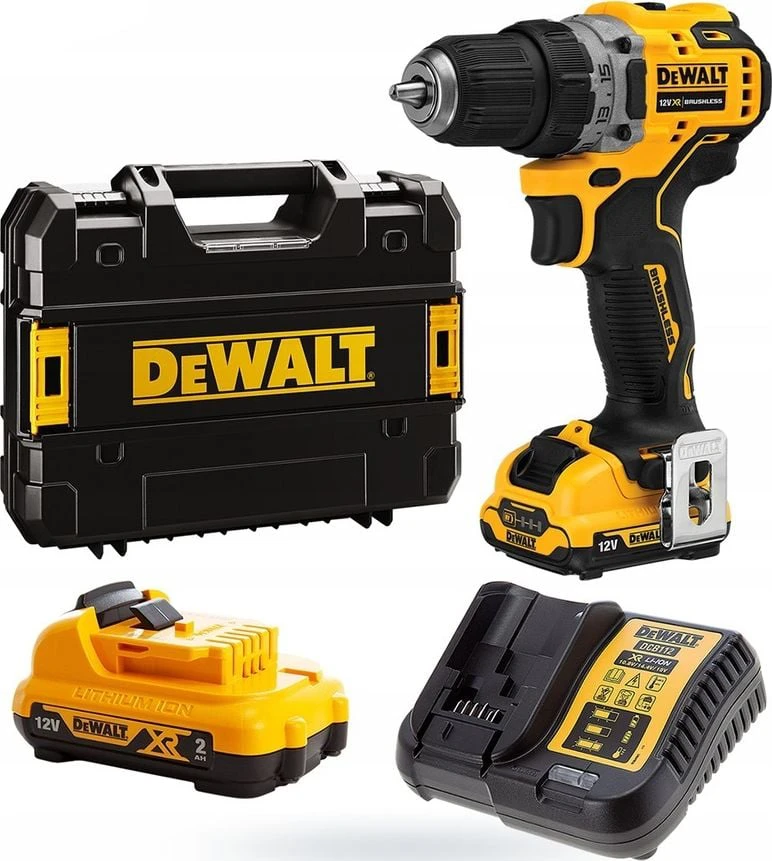 Grąžtas Akumuliatorinis suktuvas-gręžtuvas su akumuliatoriumi Dewalt DCD701D2-QW, 10,8–12 V, 2 Ah
