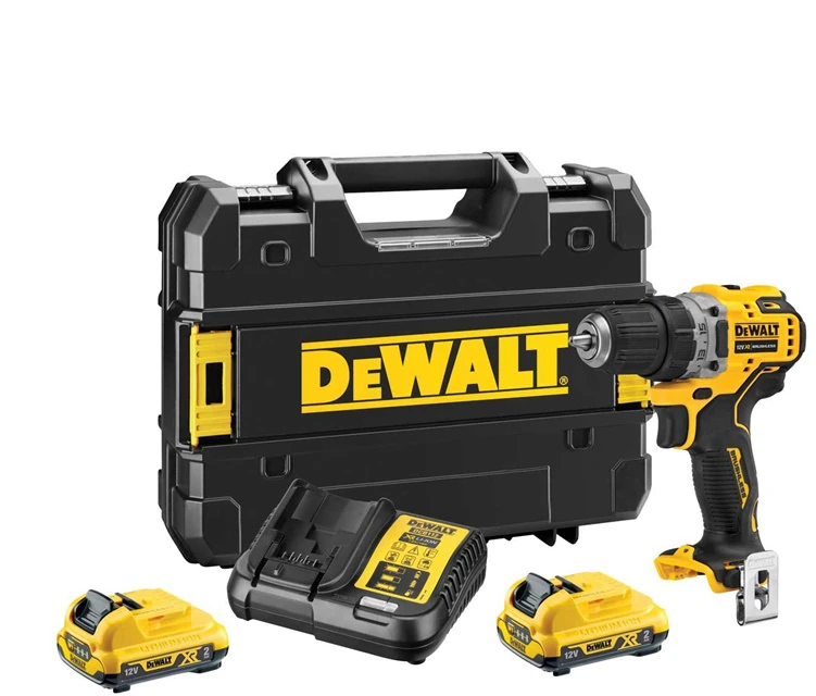 Grąžtas Akumuliatorinis suktuvas-gręžtuvas su akumuliatoriumi Dewalt DCD701D2-QW, 10,8–12 V, 2 Ah