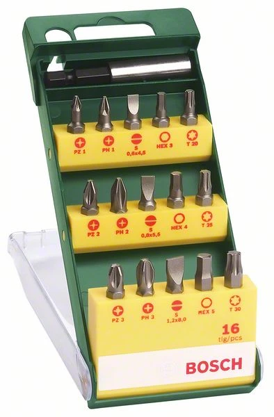 Bosch 16 dalių suktuvo antgalių komplektas