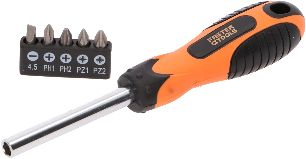 Grąžtas Faster_Tools Atsuktuvas su antgaliais FASTER TOOLS