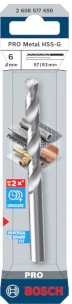 Grąžtas METAL DRILL BIT BOSCH 6X93MM HSS-G S