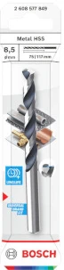 Grąžtas Bosch HSS TWIST DRILL BIT POINTTEQ 8.5MM