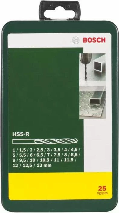 Grąžtas Bosch 25 vnt. HSS-R grąžtų kasetė