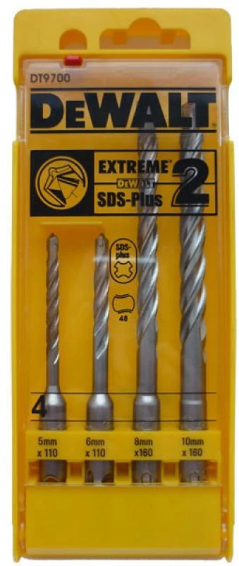 Grąžtas Grąžtų komplektas DeWalt DT9700; SDS-Plus; 4 vnt.